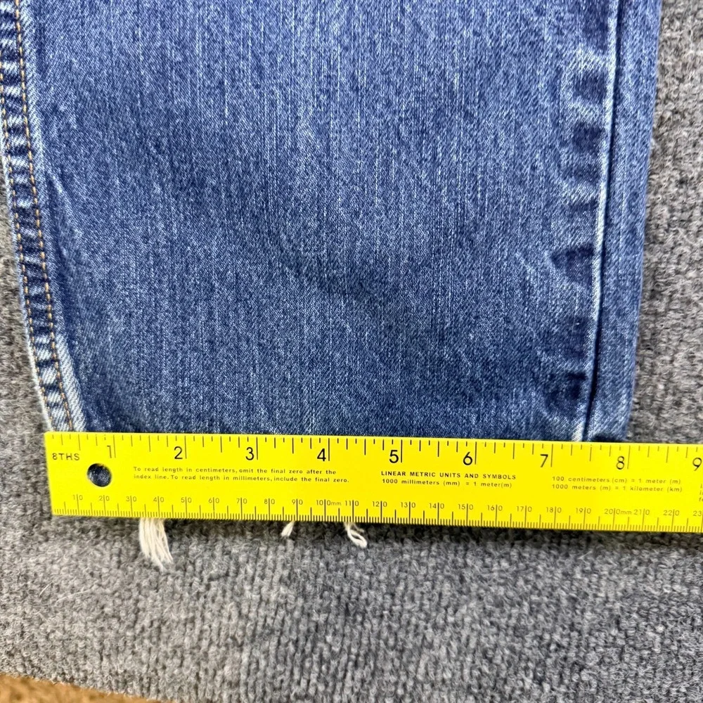 Tommy Hilfiger Jeans Mens 37X31 Blue Denim Classic Straight‎ Leg Mid Rise Cotton